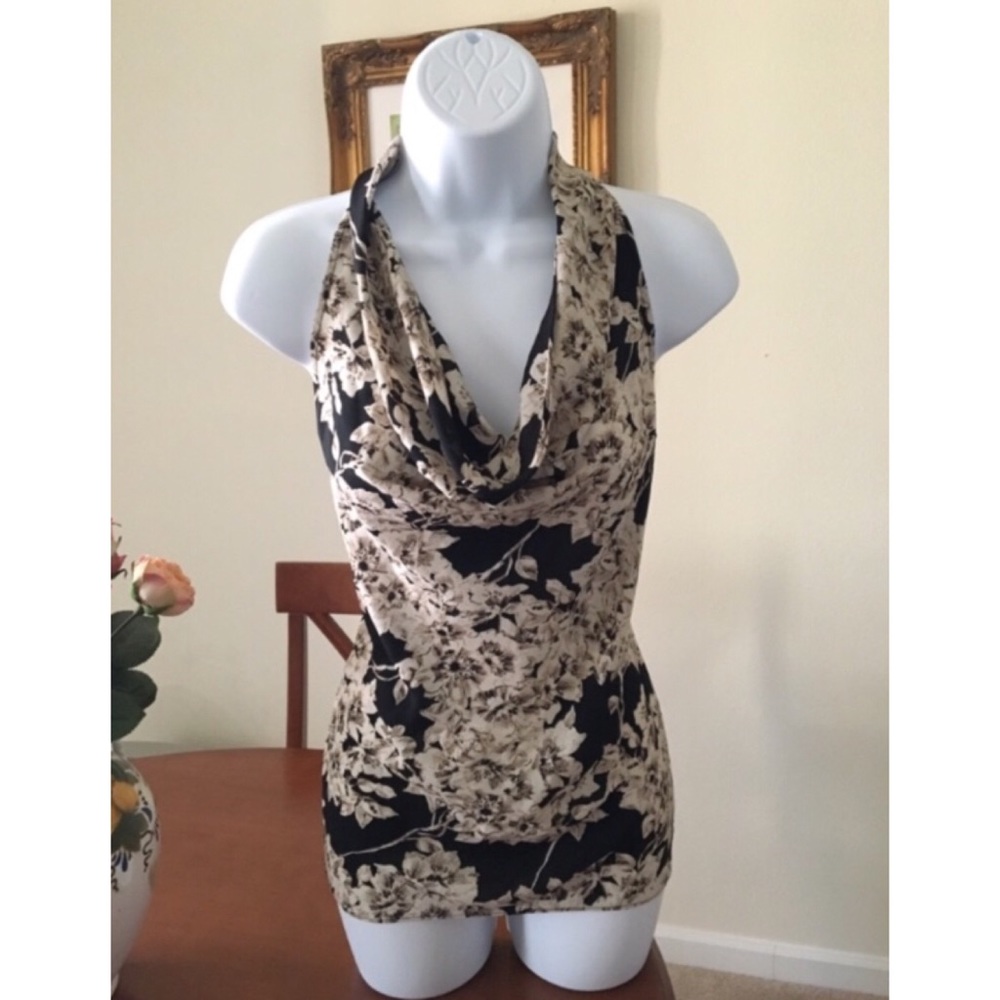 NWOT Banana Republic Cowl Floral Top
